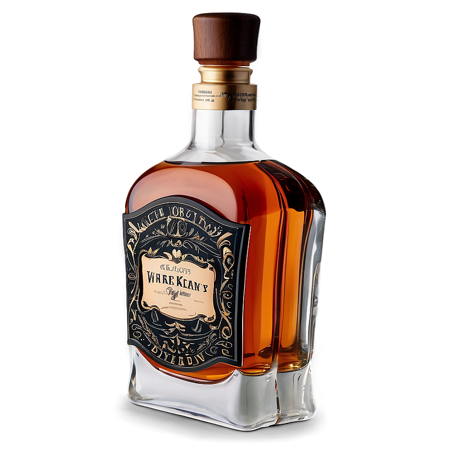 Whiskey Bottle Unique Design Png 76