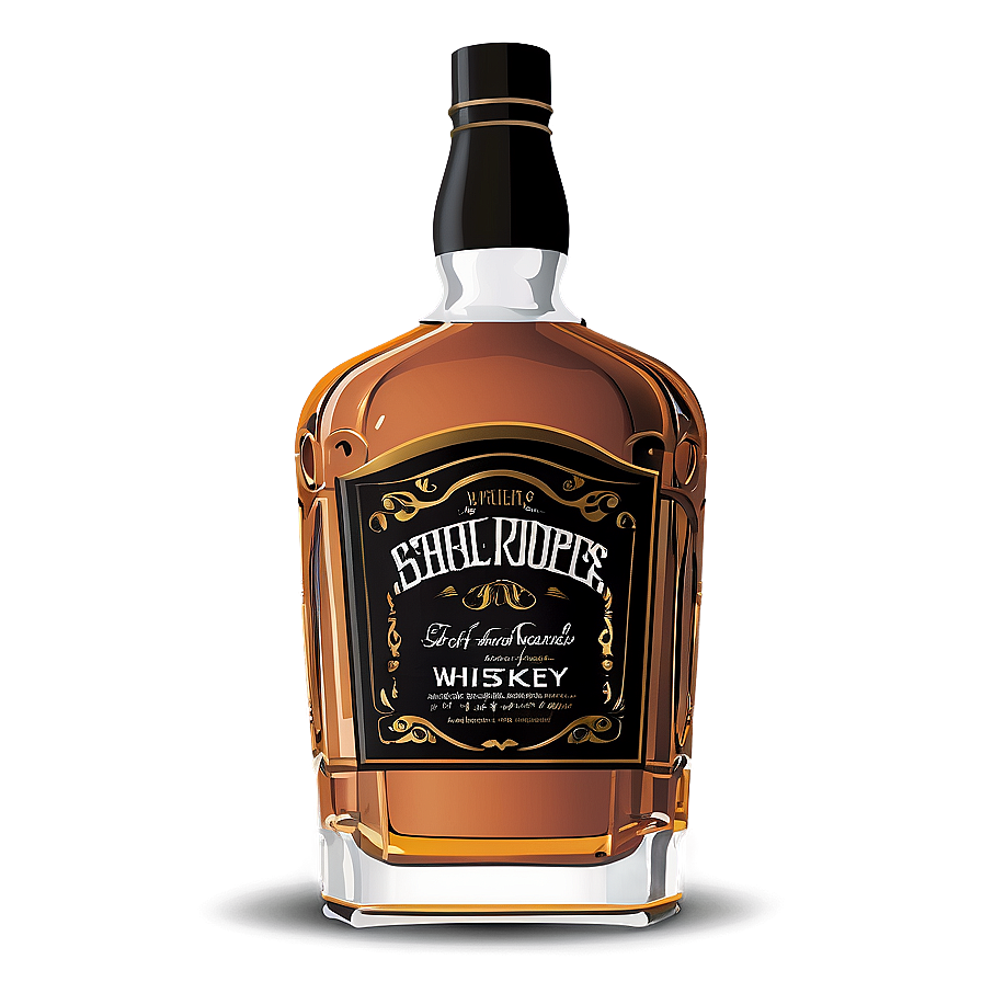 Whiskey Bottle Vector Png Mff