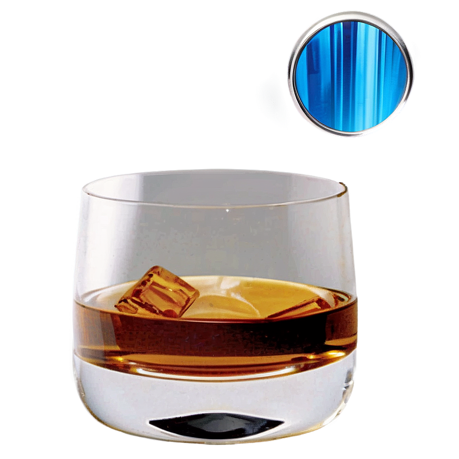 Whiskey Glass On Table Png Stq