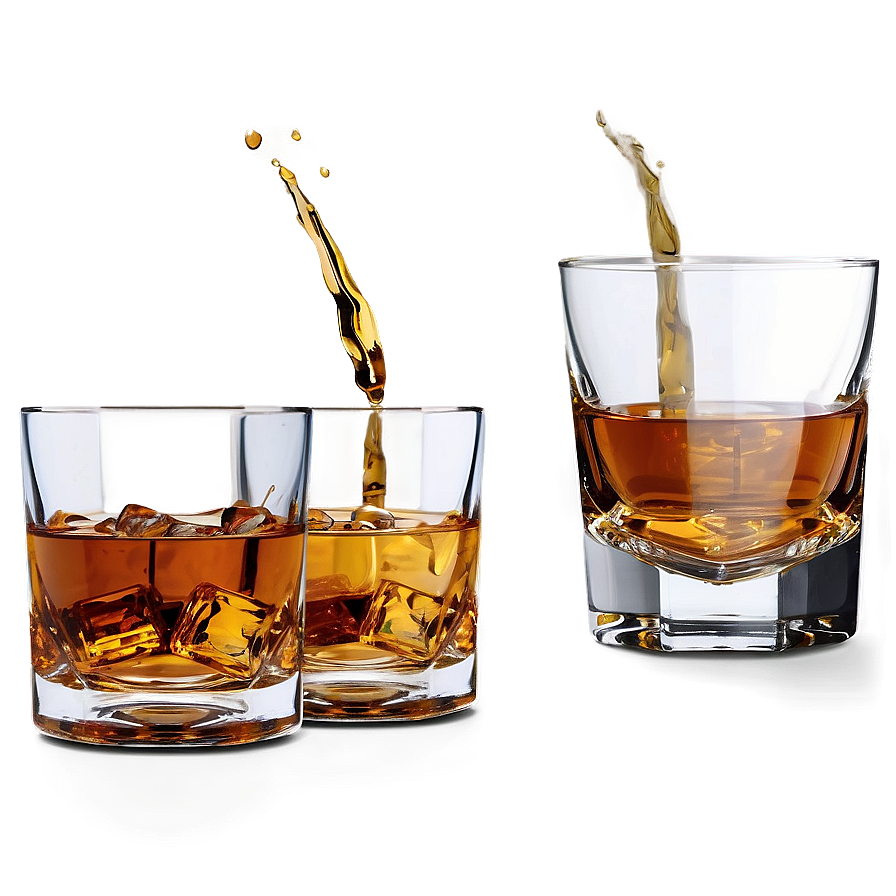 Whiskey Glass Set Png 8