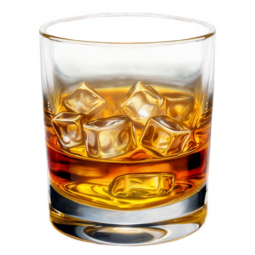 Whiskey Glass With Bourbon Png 06132024