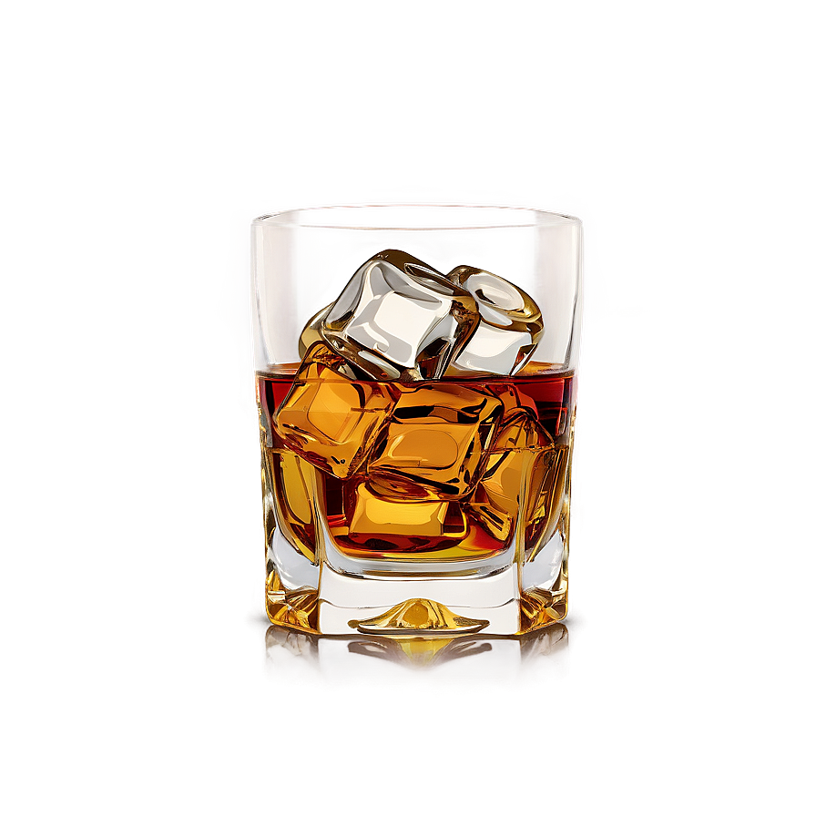 Whiskey Glass With Bourbon Png Ejn