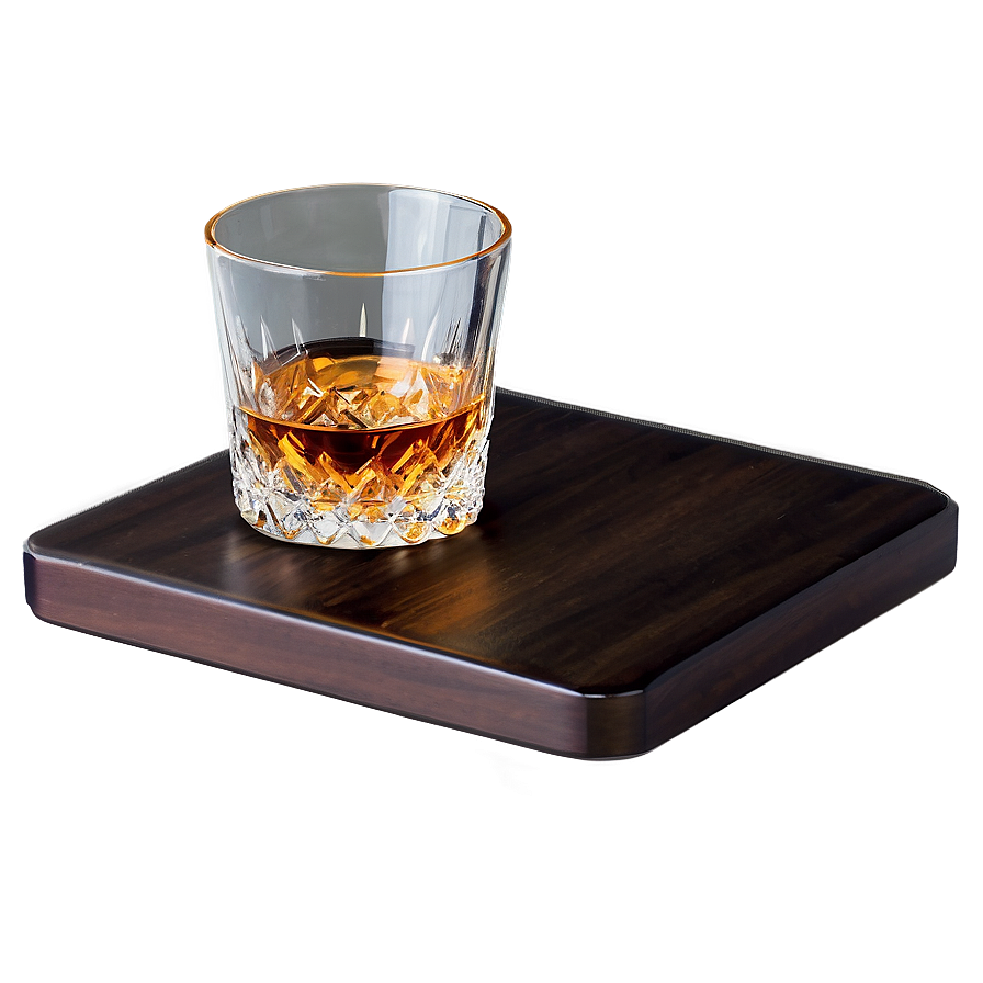 Whiskey Glass With Coaster Png 06132024