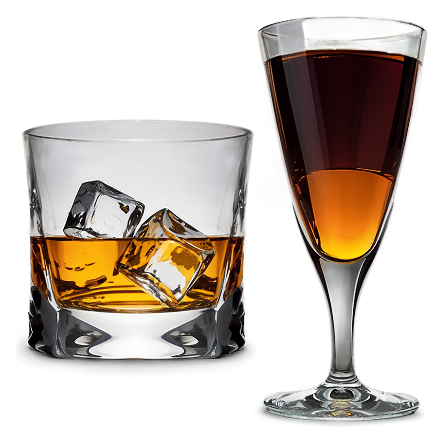 Whiskey Glass With Ice Cube Png Ivb