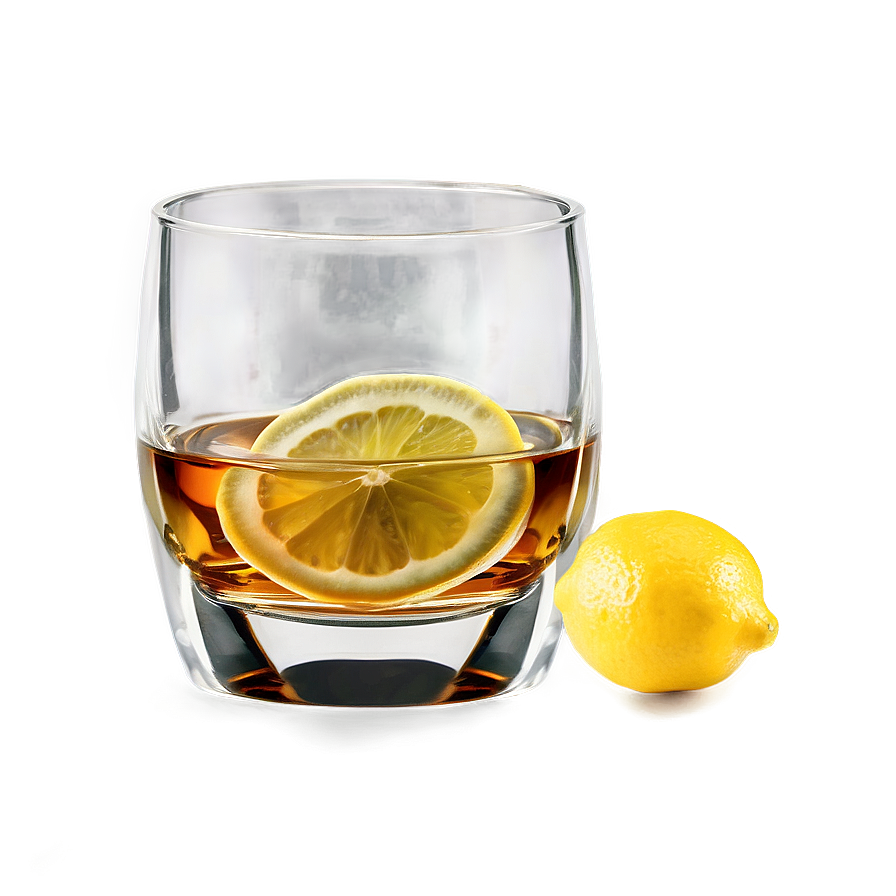 Whiskey Glass With Lemon Png 46