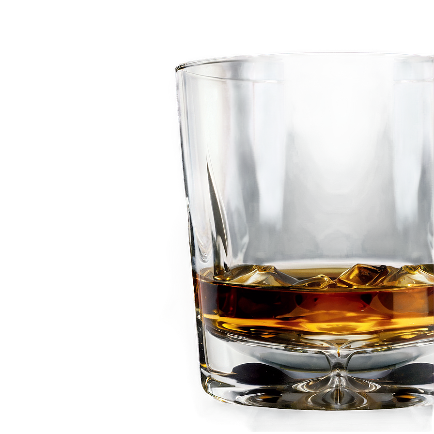 Whiskey Glass With Light Reflection Png Bdp9