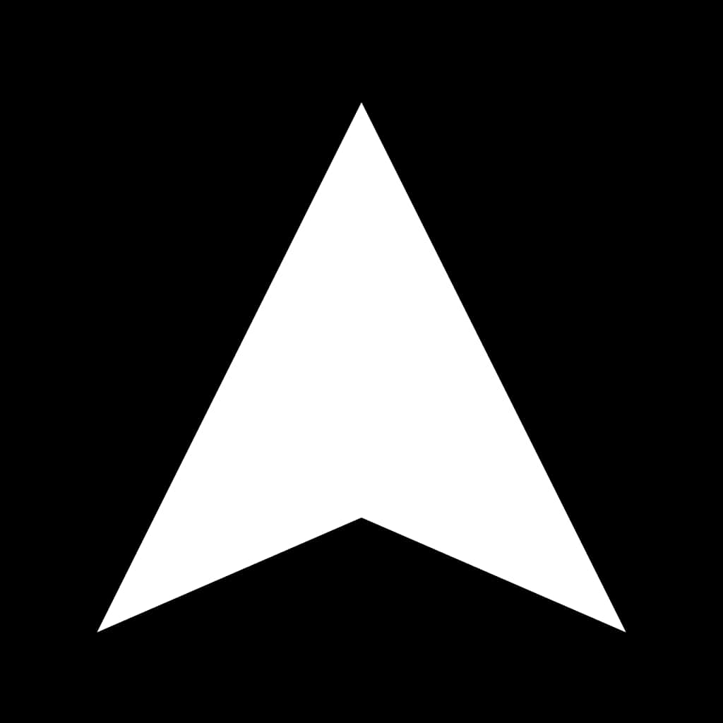 White Arrow Icon Simple Design