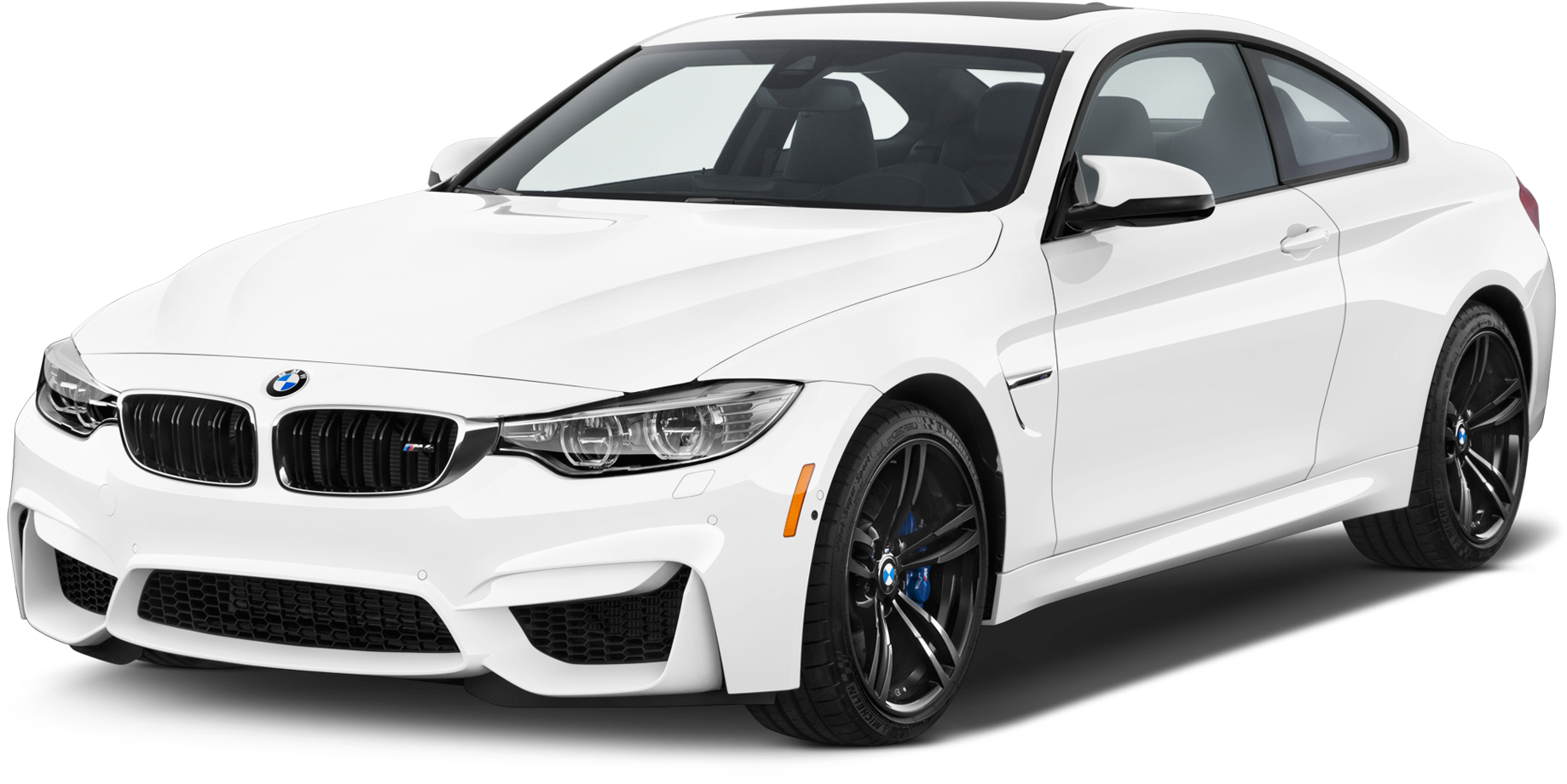 White B M W M4 Coupe Side View