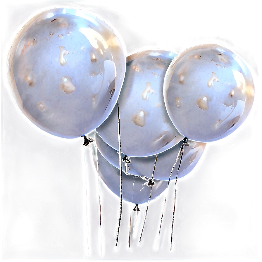 White Balloon Bunch Png 76