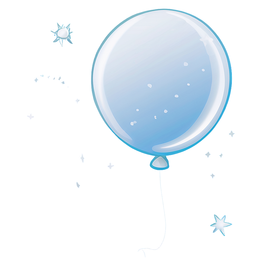 White Balloon Illustration Png Vef43