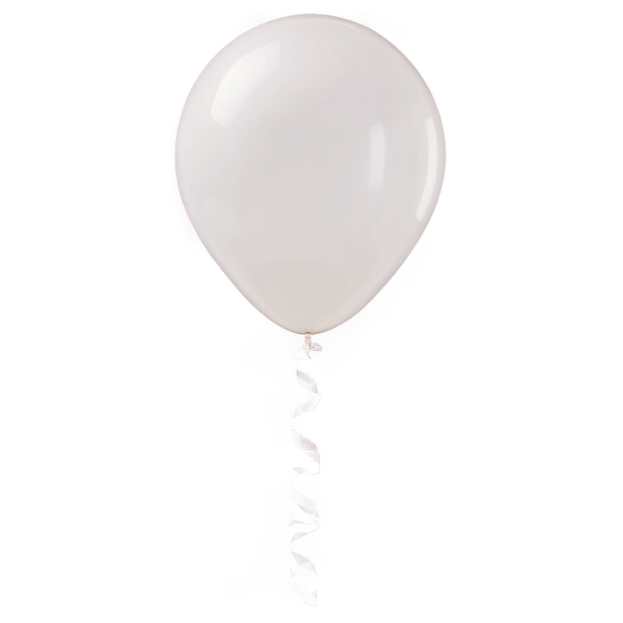 White Balloon Isolated Png 06212024