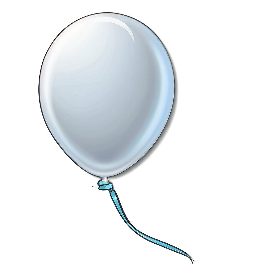 White Balloon Outline Png 41