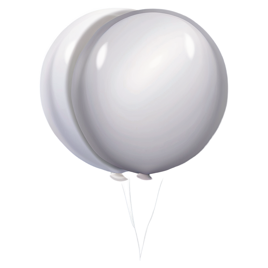 White Balloon Vector Png 06212024