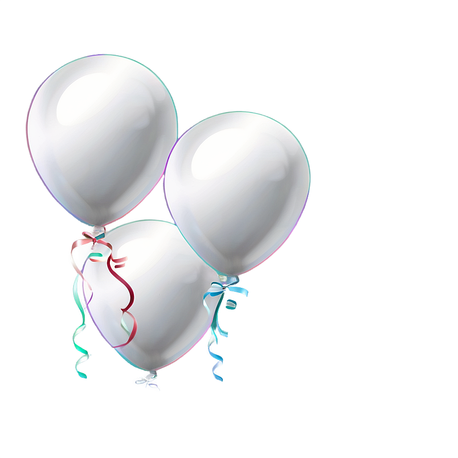 White Balloons Clipart Png 86