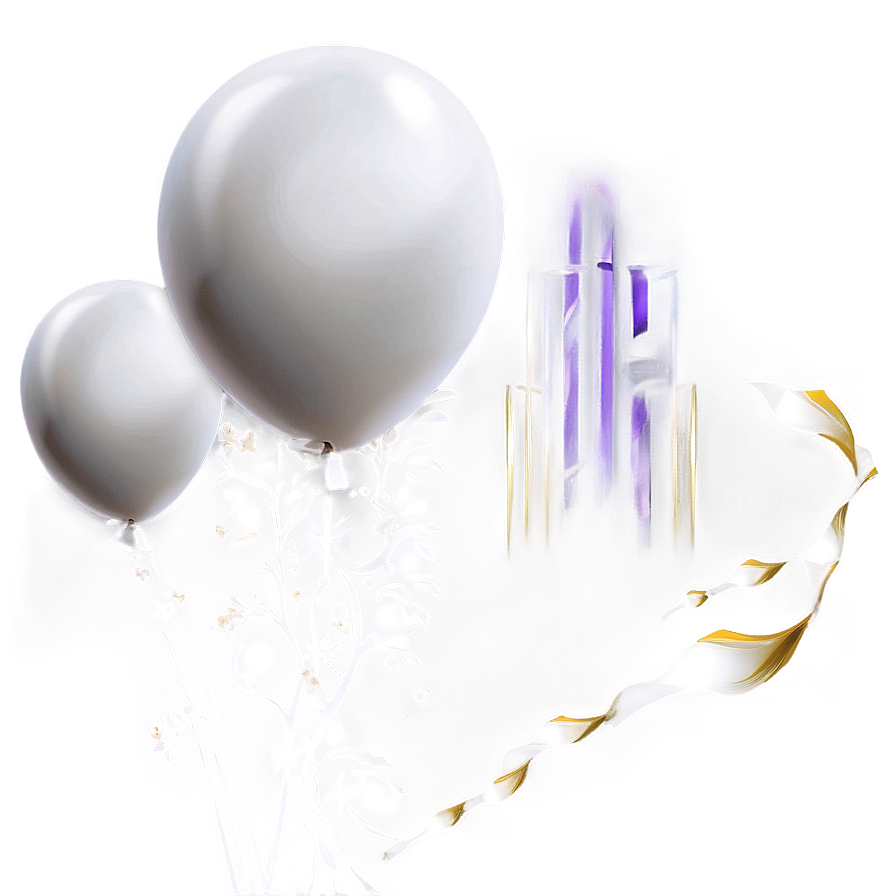 White Balloons For Wedding Png 98