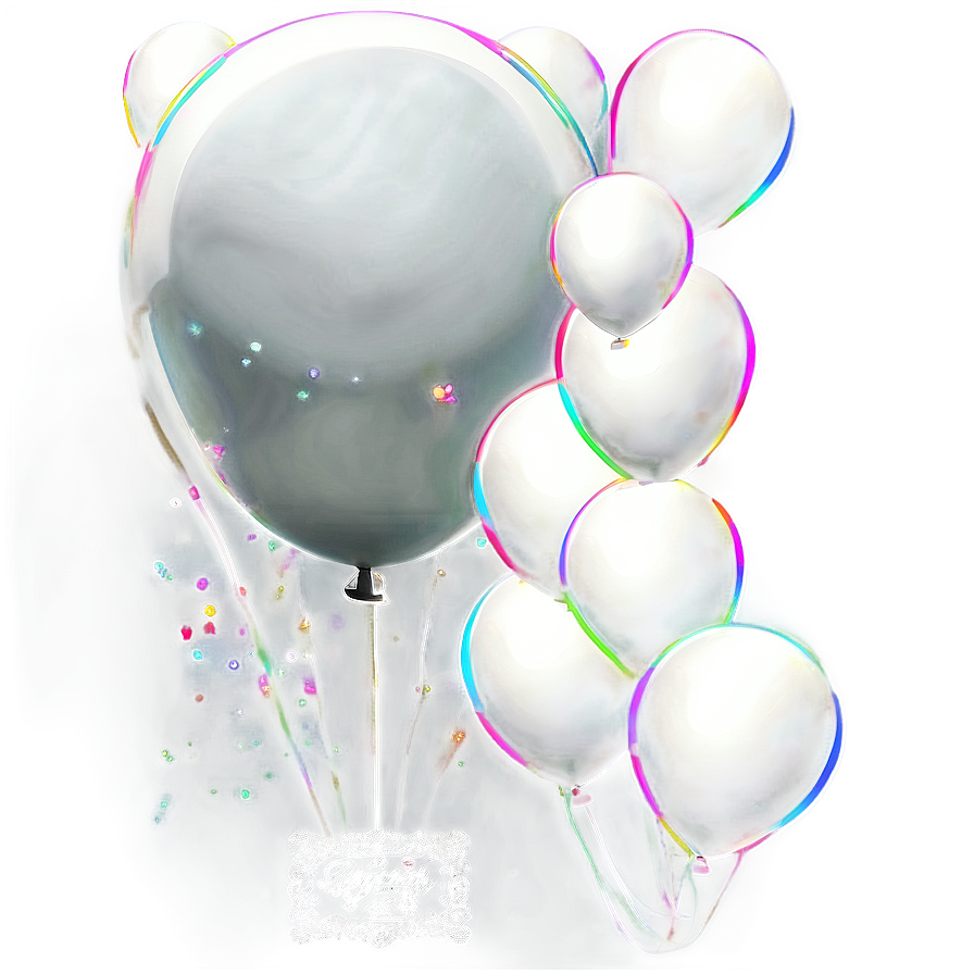 White Balloons For Wedding Png Cqf43