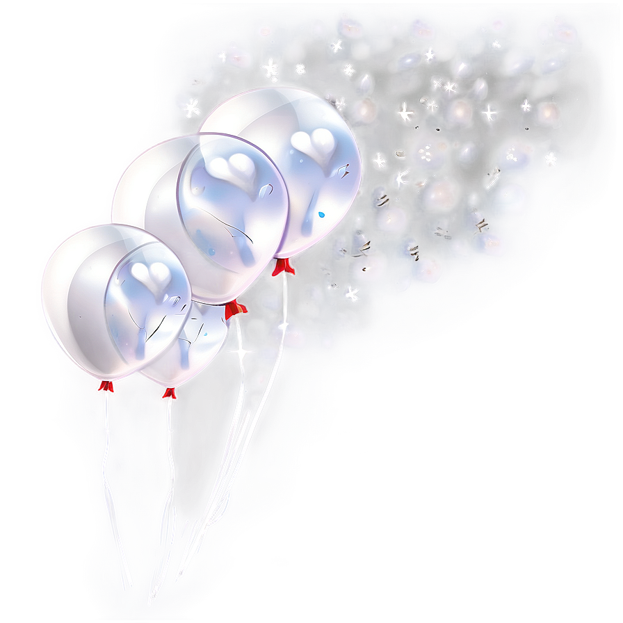 White Balloons In Sky Png Hem