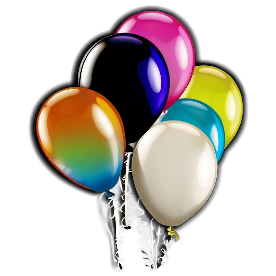 White Balloons Png 05042024