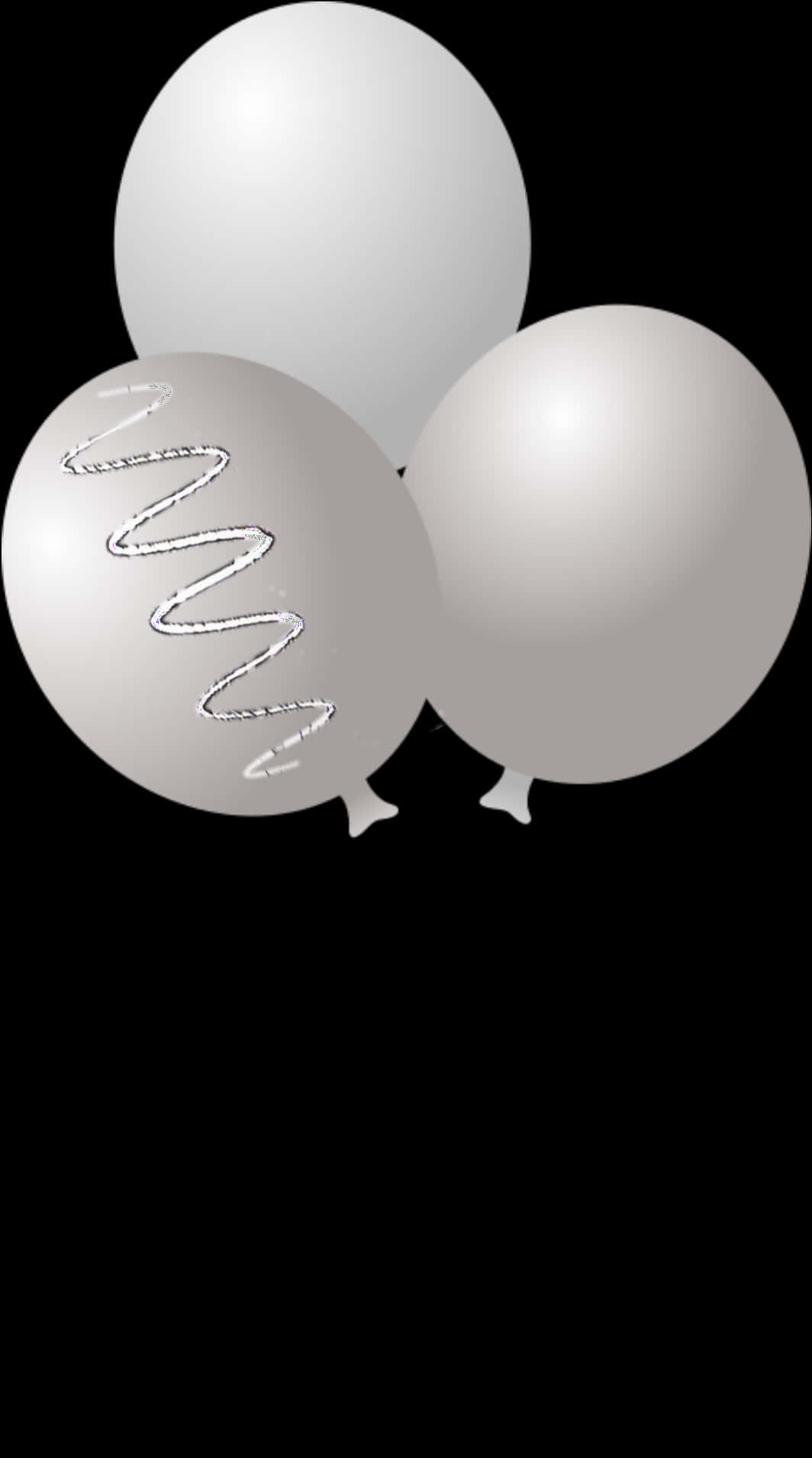 White Balloons Transparent Background