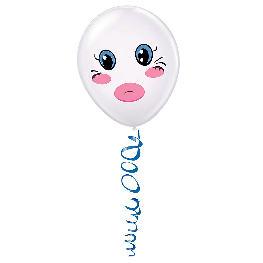 White Balloons With Faces Png Tph