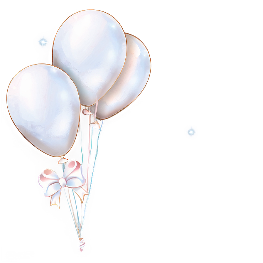 White Balloons With Lights Png Wec33