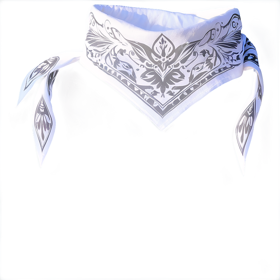 White Bandana Design Png Kob60