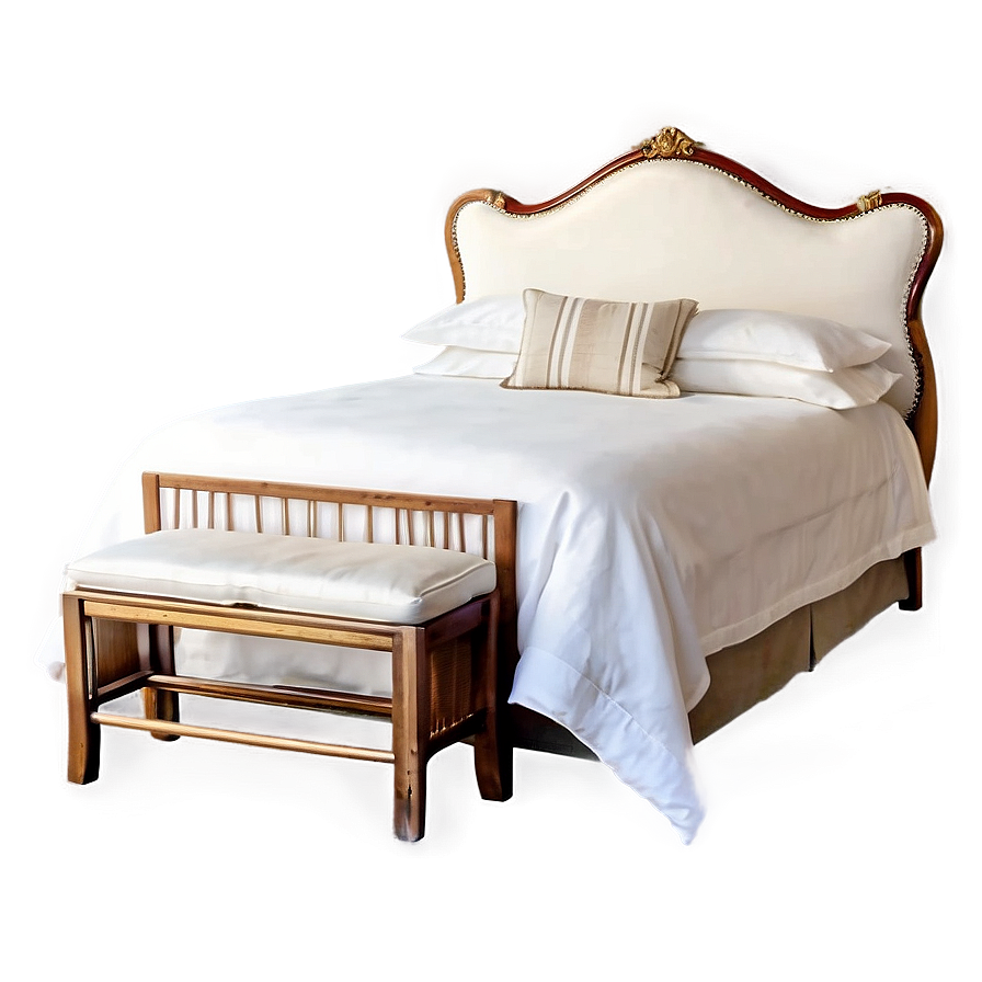 White Bed And Dresser Set Png Cnq