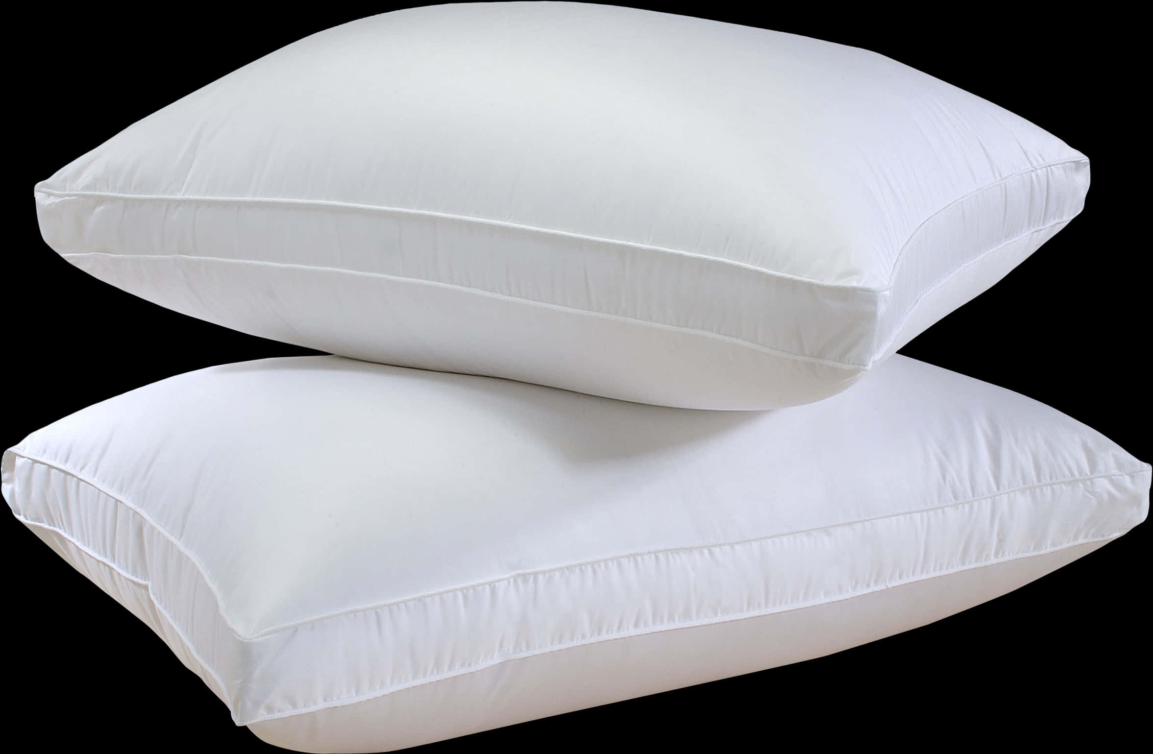 White Bed Pillows Stacked