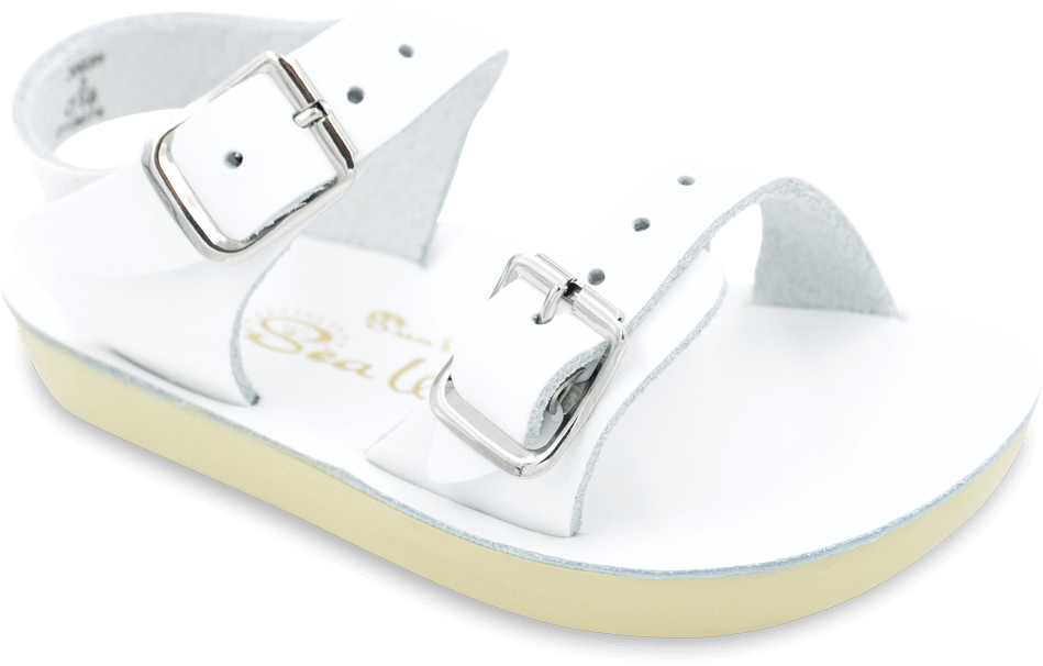 White Buckle Strap Sandal