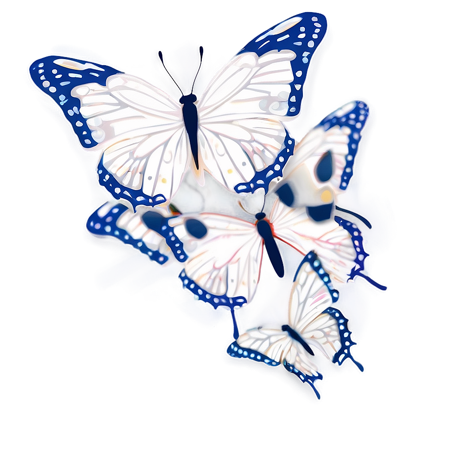 White Butterfly Art Png Plt