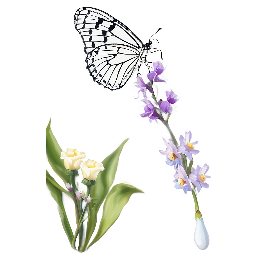 White Butterfly Drawing Png Cbr30