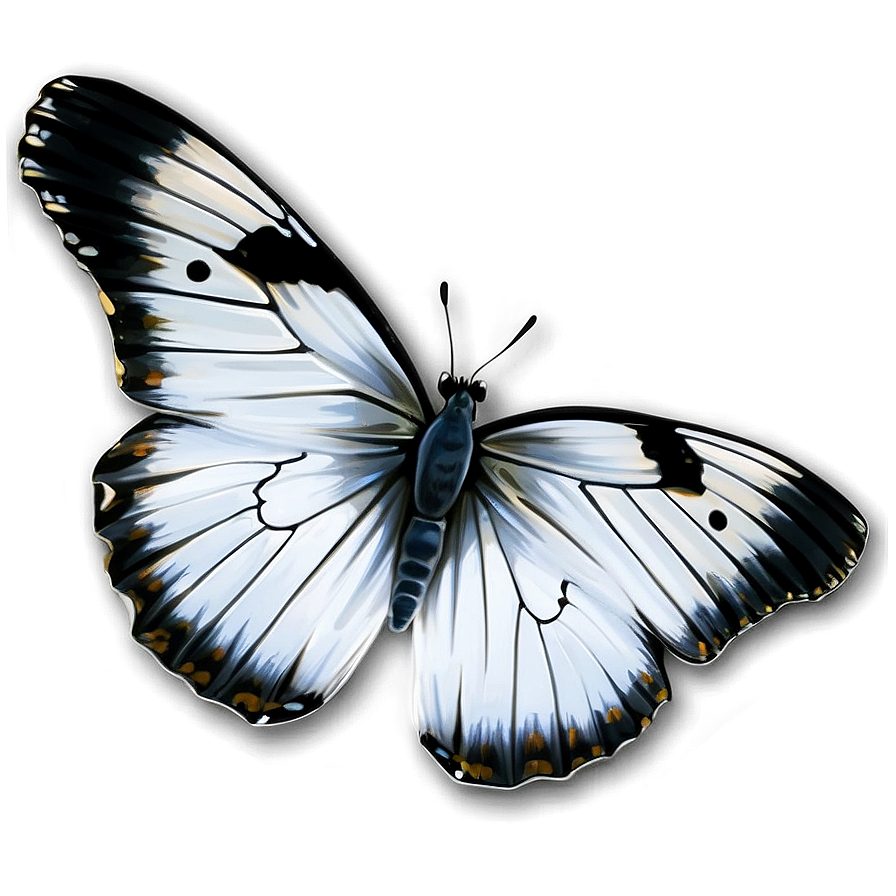 White Butterfly Graphic Png Ilc34