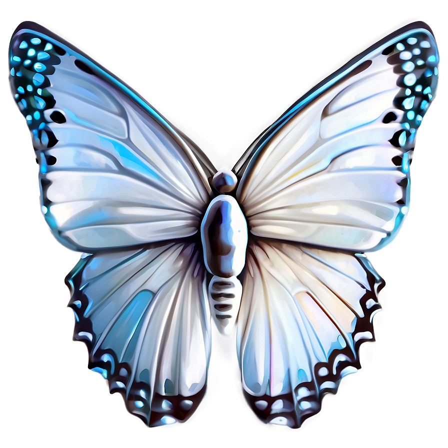 White Butterfly Graphic Png Map