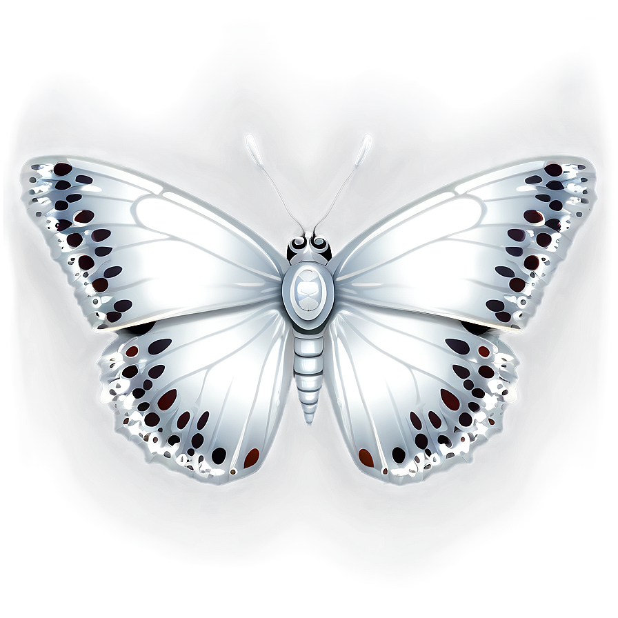 White Butterfly Pattern Png Hef97