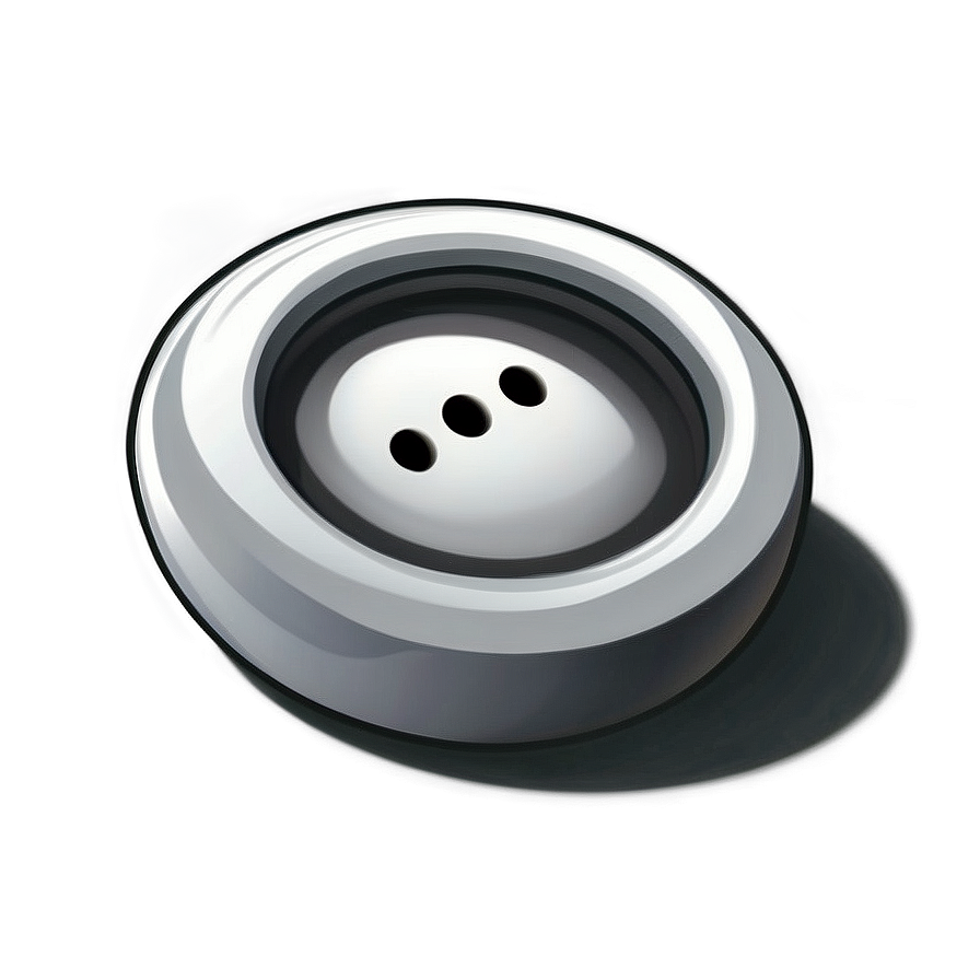 White Button With Shadow Png Mjn75