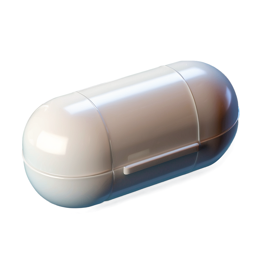 White Capsule 3d Model Png Ola