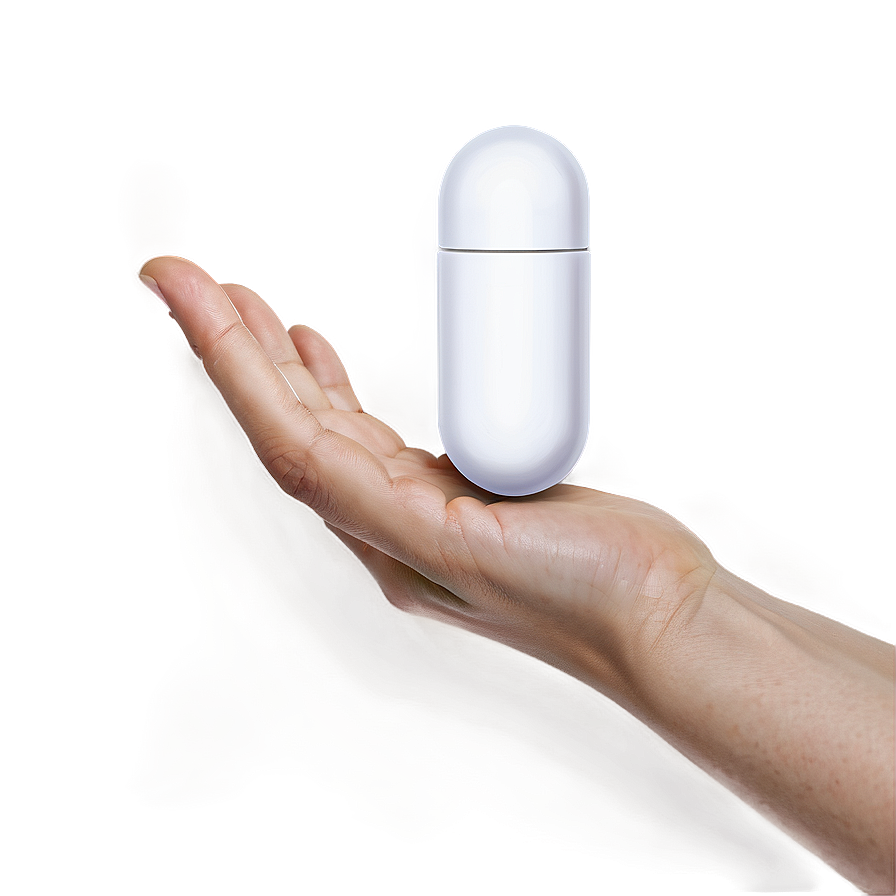 White Capsule In Hand Png 61