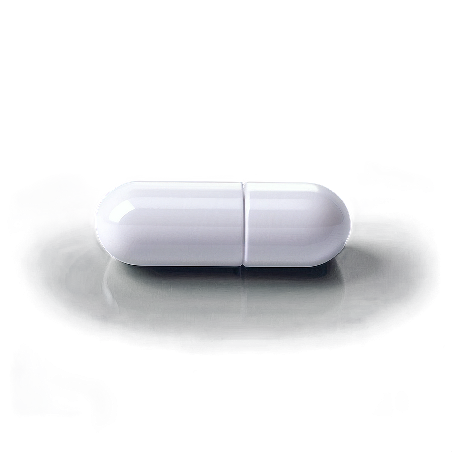 White Capsule On Transparent Background Png 78