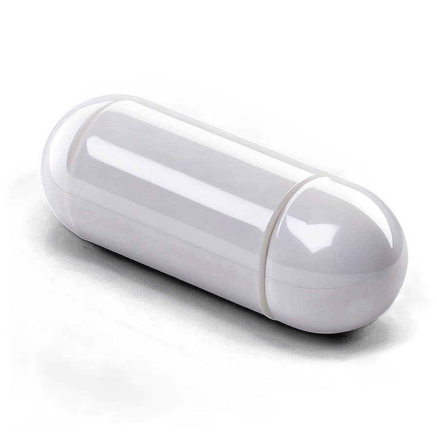 White Capsule On Transparent Background Png Fet