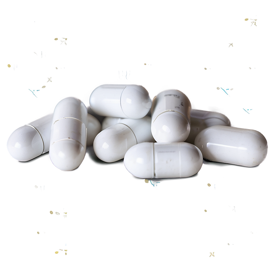 White Capsule Pile Png 86