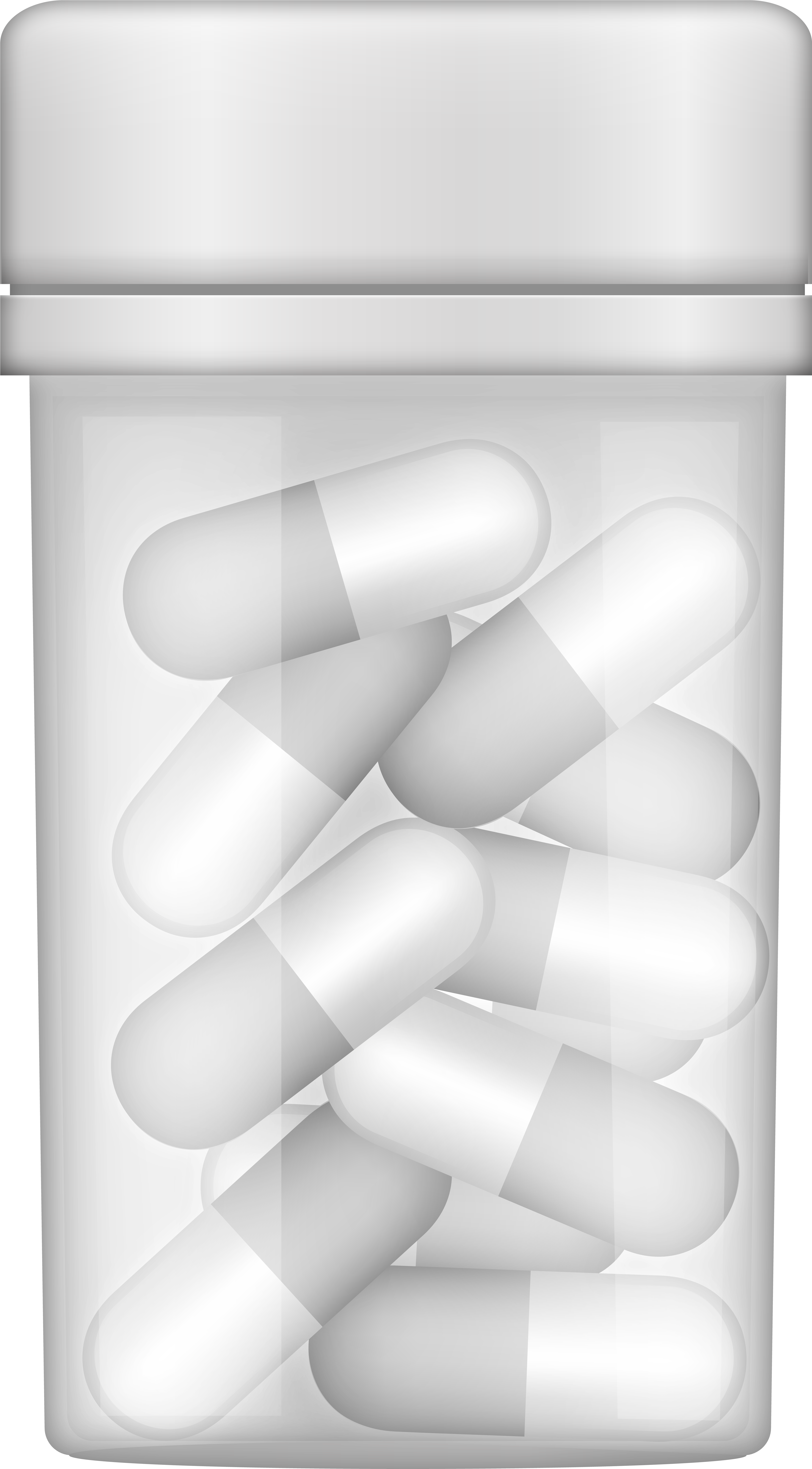 White Capsule Pillsin Bottle