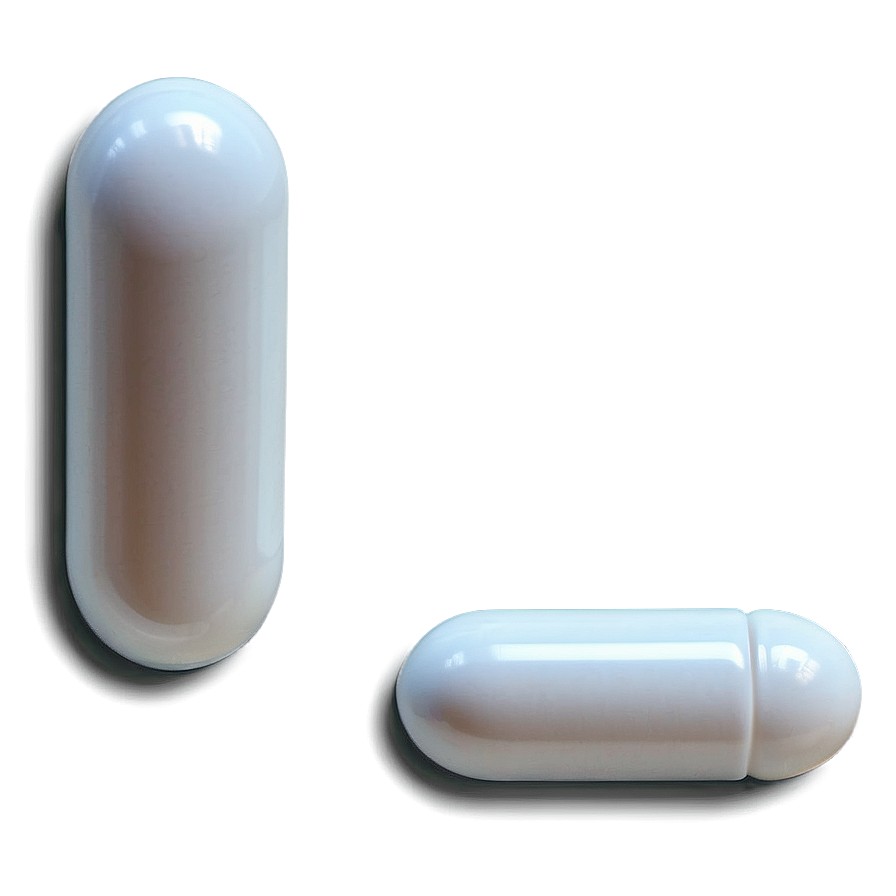 White Capsule With Shadow Png 06282024