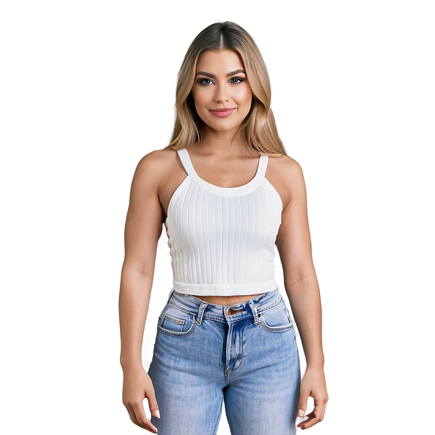 White Casual Top Png 9