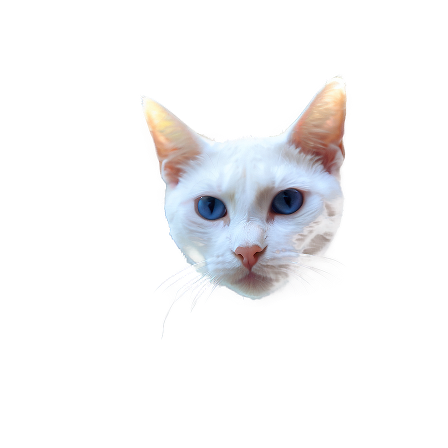 White Cat Face Png Woh