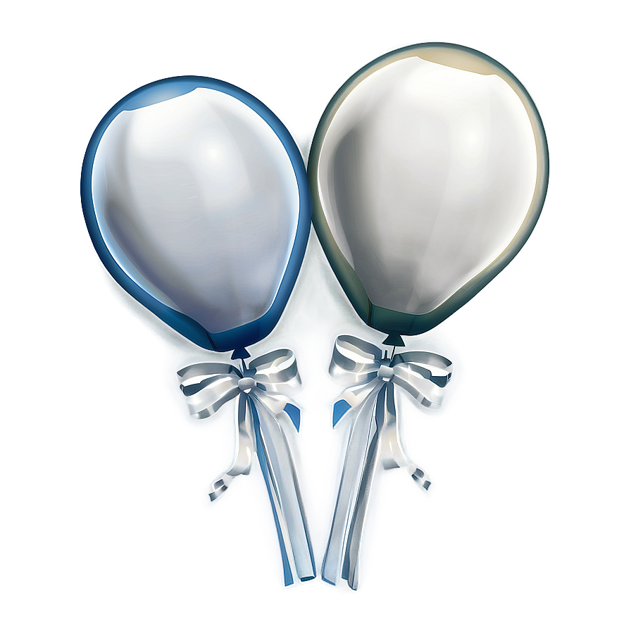 White Celebration Balloons Png 64