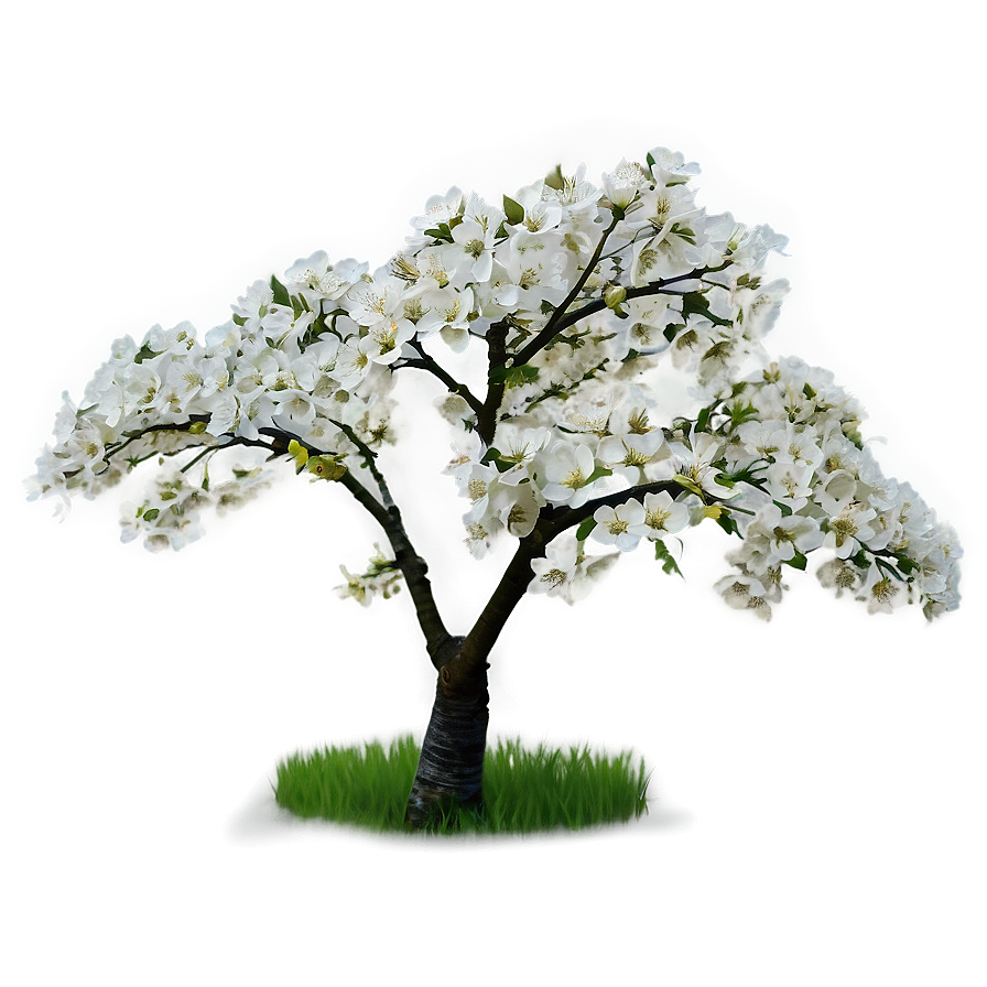 White Cherry Tree Png 06212024