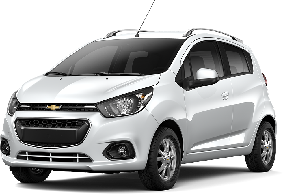 White Chevrolet Spark Isolated