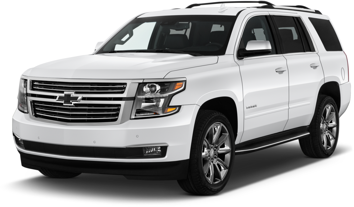 White Chevrolet Tahoe S U V Profile