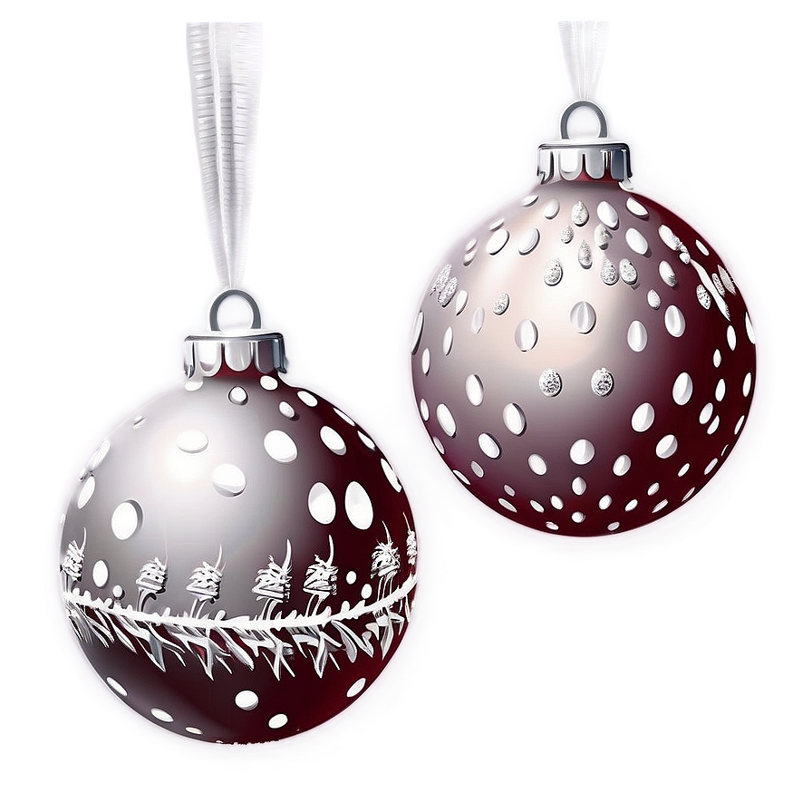 White Christmas Ornaments Png Ikf52