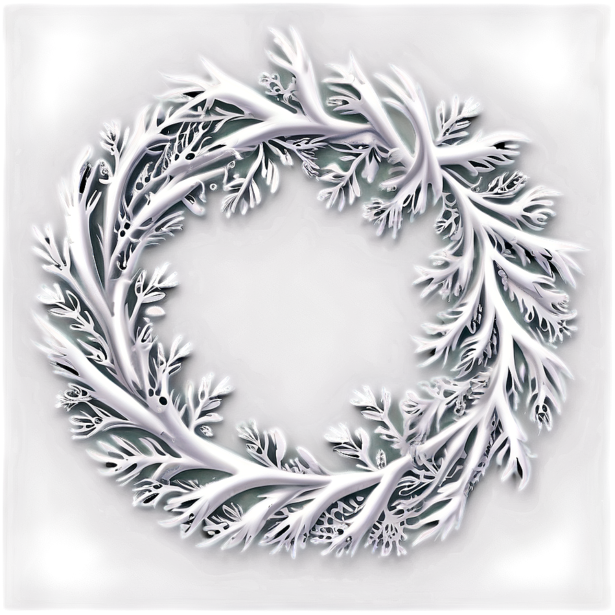 White Christmas Wreath Png 38